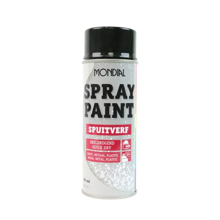 MONDIAL Spray Paint Hoogglans RAL9005 - Zwart - 400 ml