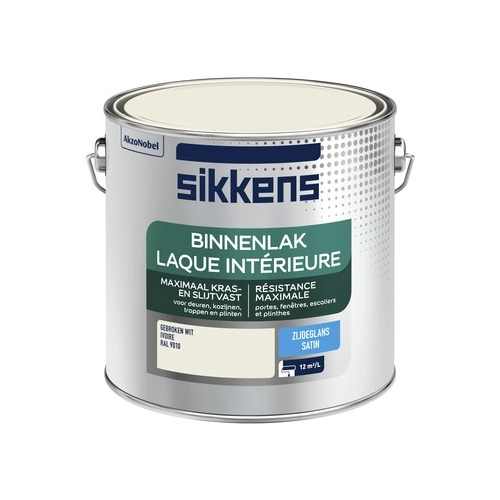 Sikkens Binnenlak Zijdeglans RAL9010 - Wit - 2,5 L