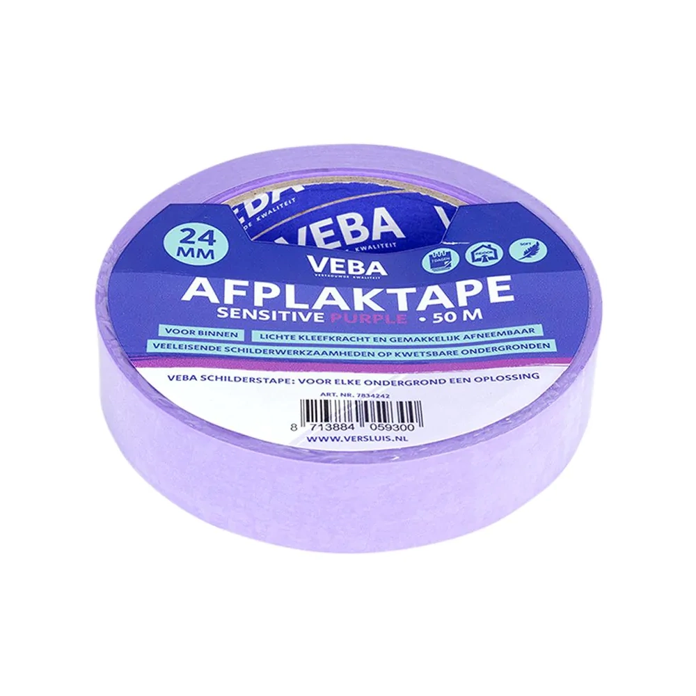 VEBA Afplaktape Sensitive Purple - 24mm