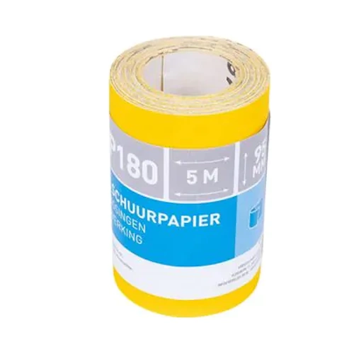 VEBA Schuurpapier Rol 95mm x 5m Aluminium Oxide - P180 VEBA Schuurpapier Rol 95mm x 5m Aluminium Oxide - P180 - Afbeelding 1
