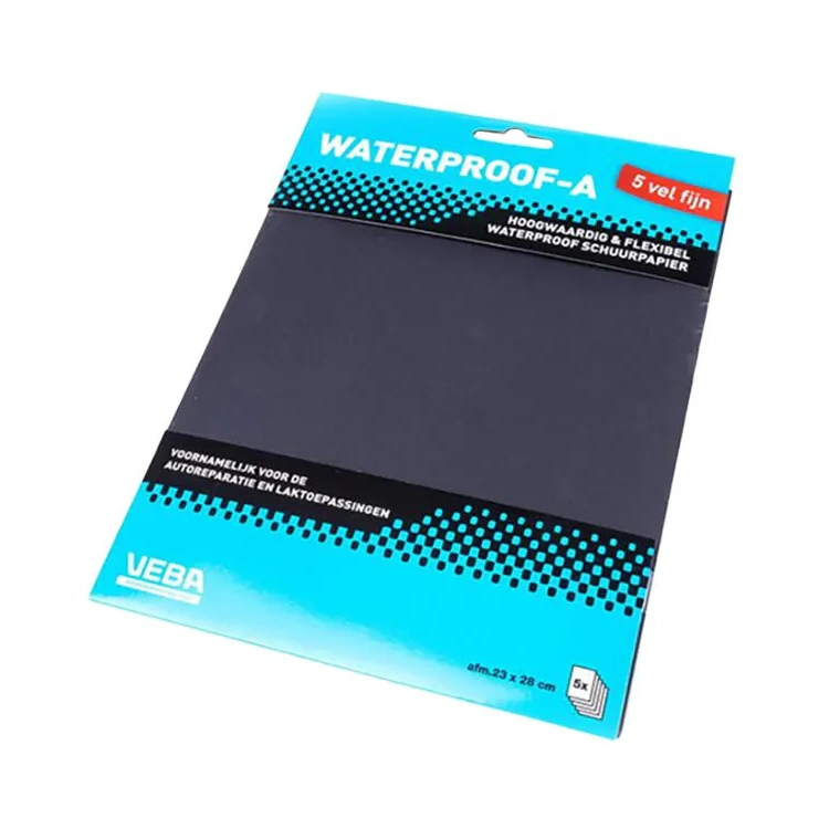 VEBA Schuurpapier Vellen 23x28cm Waterproof - Fijn - Afbeelding 1