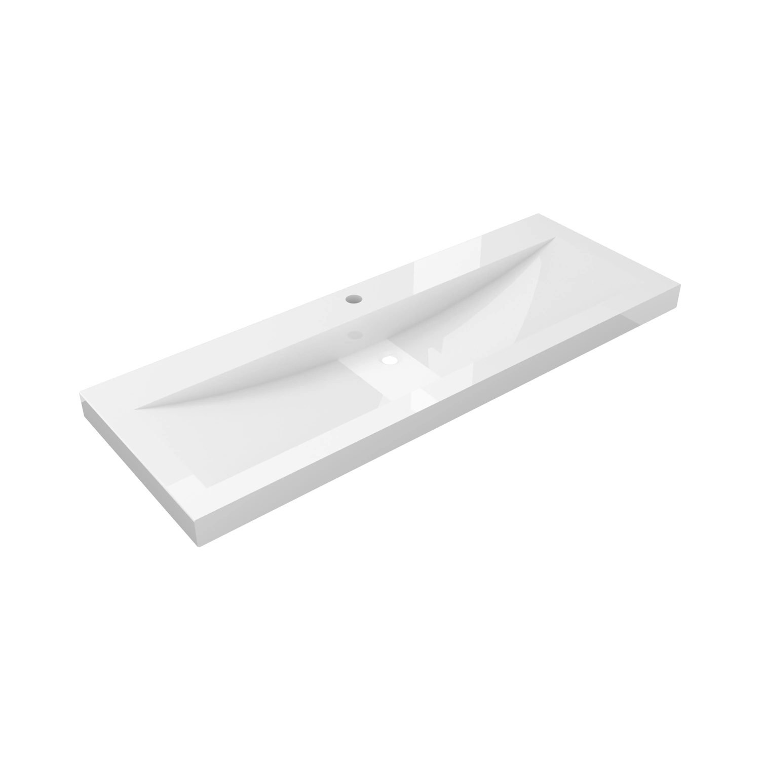 DutchLine - Atlanta Ondiep 100 - Glans Wit - 1 Kraangat DutchLine - Atlanta Ondiep 100 - Glans Wit - 1 Kraangat