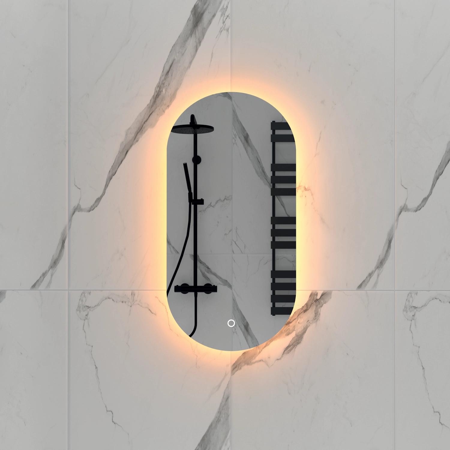 DutchLine - Alura Ovaal Luxe Indirecte Ledspiegel - 35