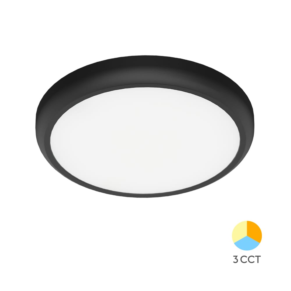 Braytron LED Recessed & Surface Panel Light - 20W, 3IN1, Zwart - Afbeelding 1