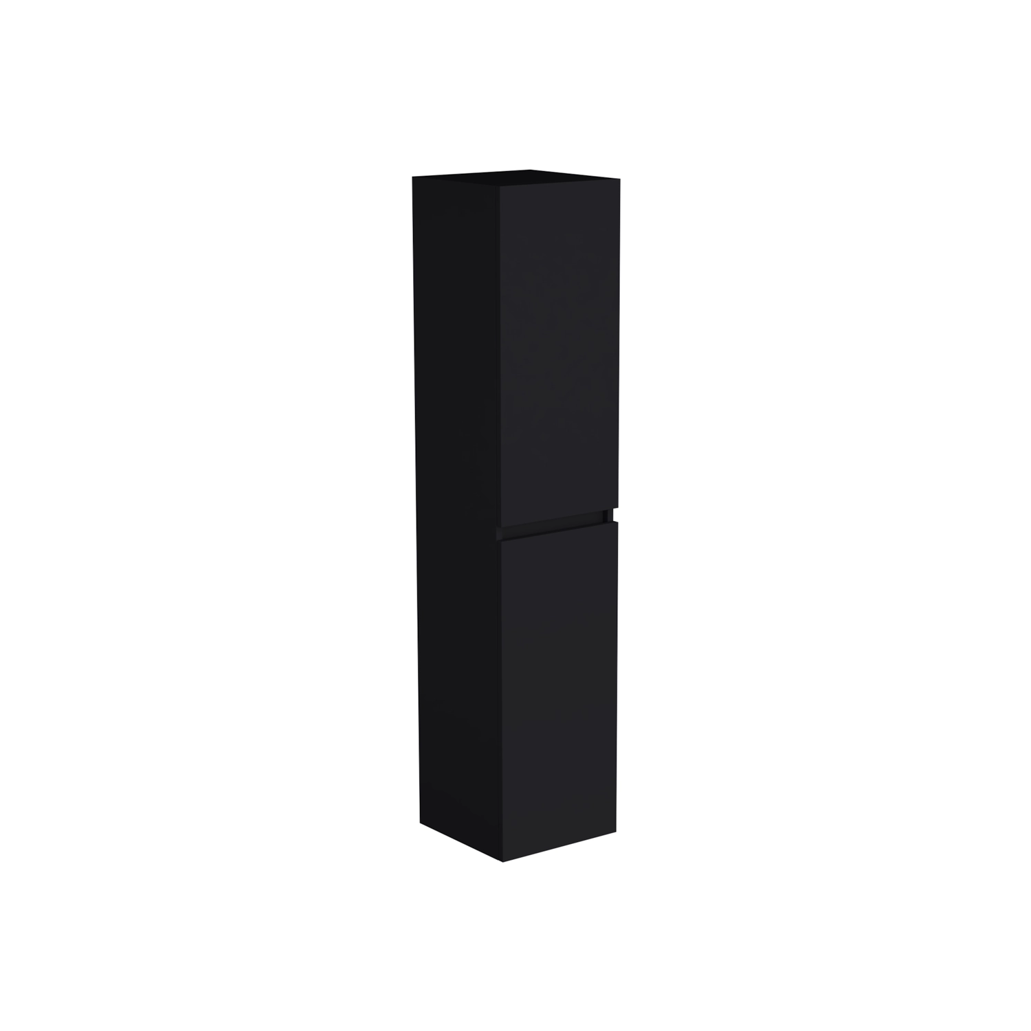 Dutchline Badmeubel Kolomkast - Mat Zwart - 160x35cm - 2 Deuren