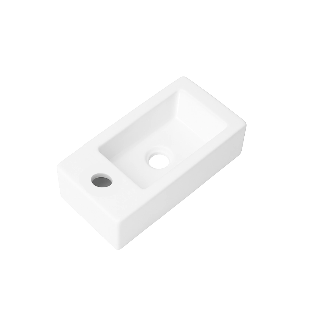 DutchLine - Crea Mini Fontein - Glans Wit - Kraangat Links - S9002L