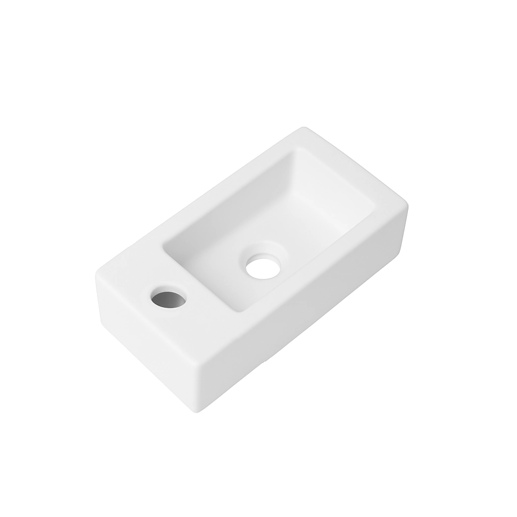 DutchLine - Crea Mini Fontein - Mat Wit - Kraangat Links - S9002L-MW