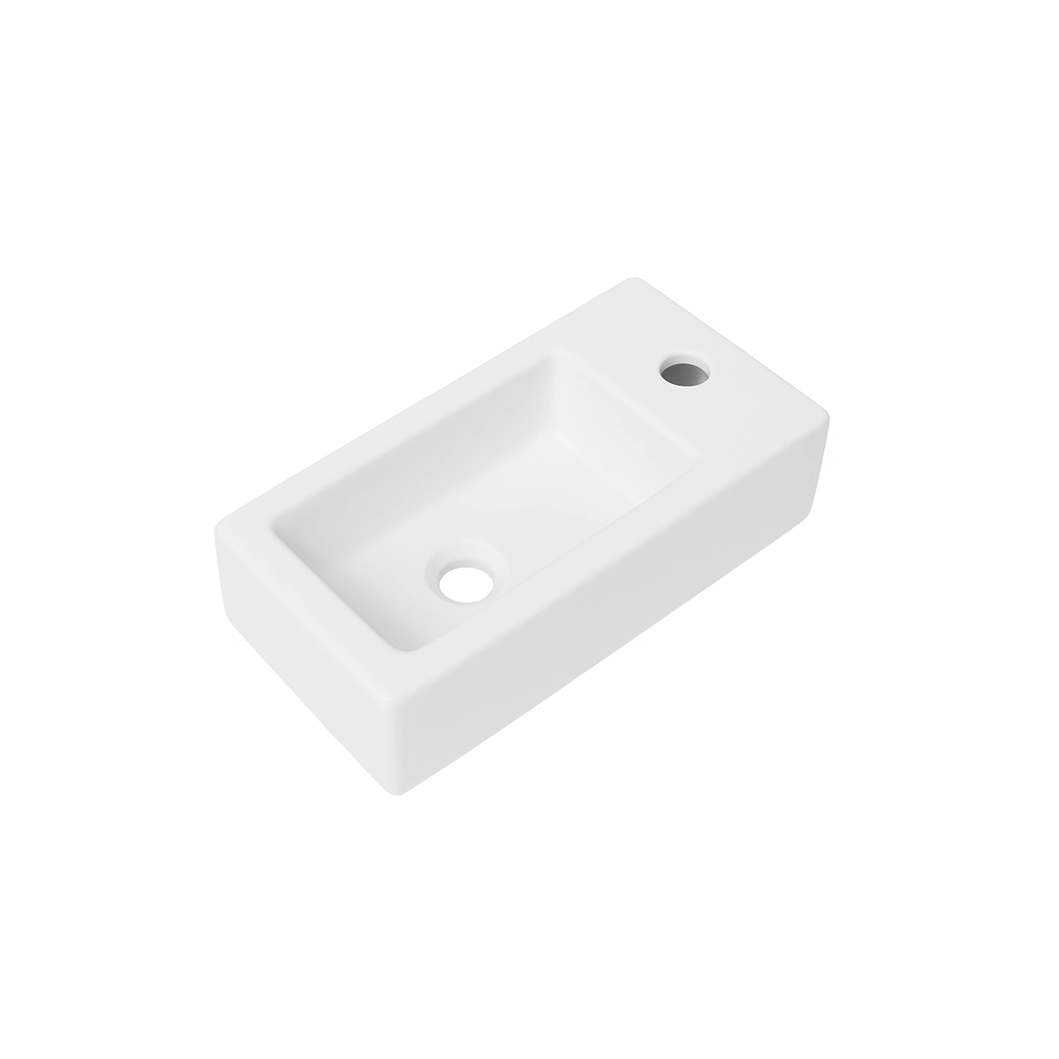 DutchLine - Crea Mini Fontein - Mat Wit - Kraangat Rechts - S9002R-MW