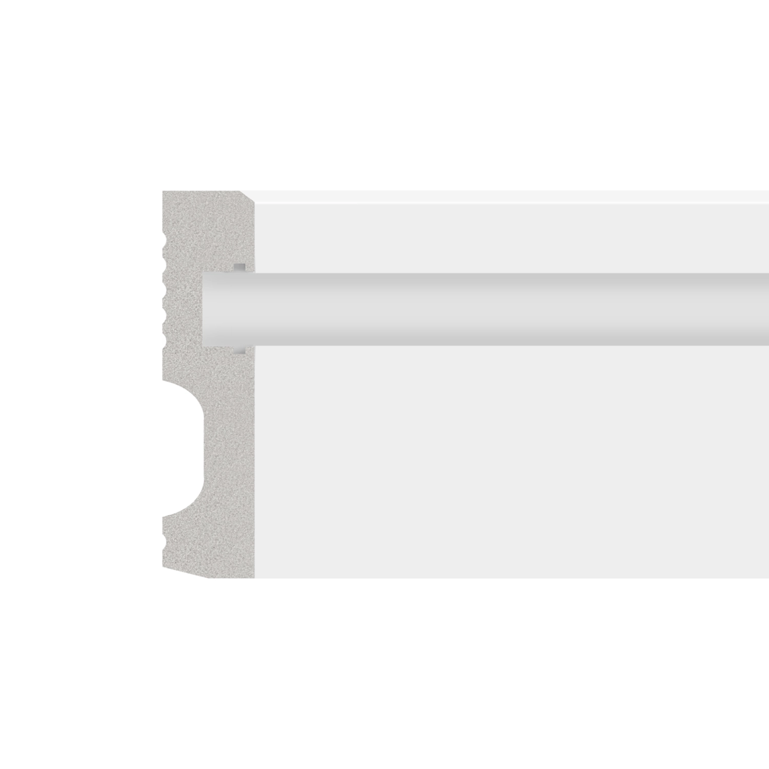 DutchLine - Rechte Plint Voor Ledstrip - Wit - 100x18x2250mm- JC1279-W