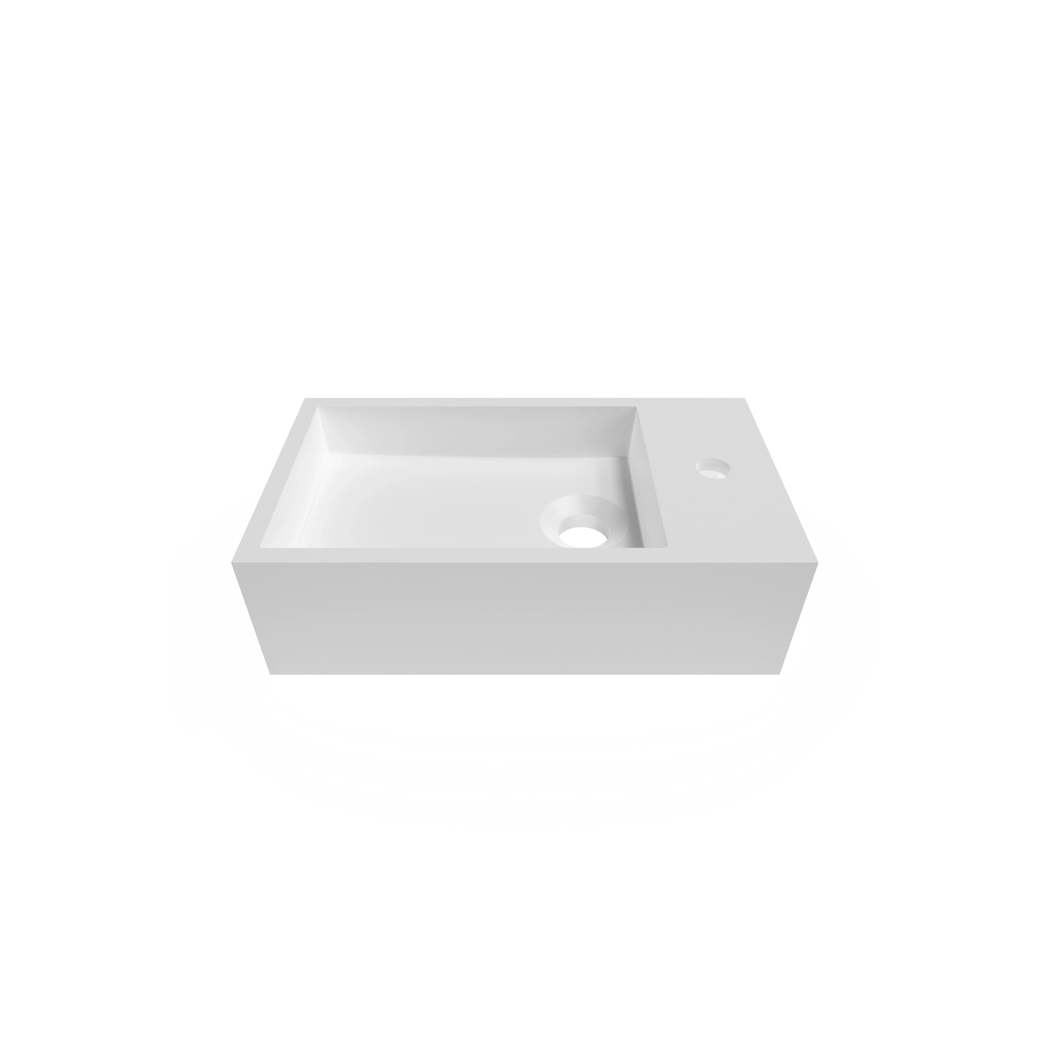 DutchLine - Solid.Surface Fontein - Mat Wit - 360x180x120mm - P12312R-MW
